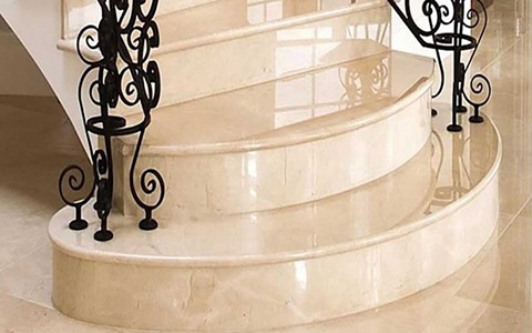 تصویر 1 از سنگ مرمریت برای راه پله مقاوم در برابر ساییدگی و ضربه